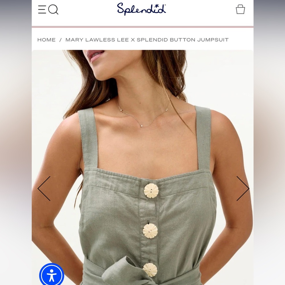 Mary Lawless Lee x Splendid Button Jumpsuit